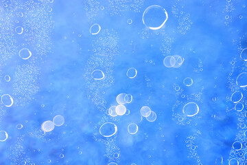 Sticker - blue abstract background air bubbles water