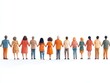 © niti - People of different generations and ethnicities standing in a human chain, representing solidarity and the power of community