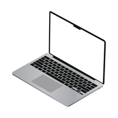 Aufkleber - laptop computer with blank screen. notebook mockup with empty display for ui, app, website, demo, pr