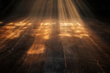 Canvas Print - Transparent Light wood background sunlight reflections lighting backgrounds flooring.