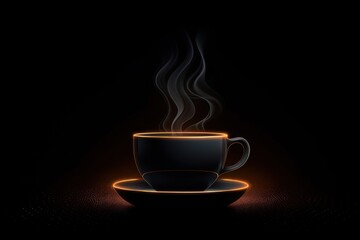 Canvas Print - Coffee cup motion drink.