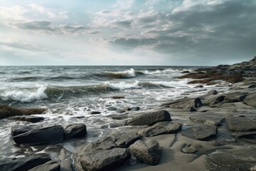 Canvas Print - Sea outdoors nature ocean.