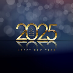 Wall Mural - 2025 Happy New Year Greeting Card