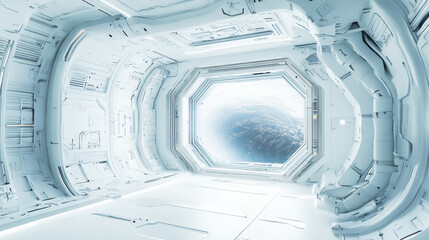 Wall Mural - Futuristic spaceship interior