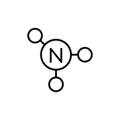 Poster - Nitrogen outline icons, minimalist vector illustration ,simple transparent graphic element .Isolated on white background
