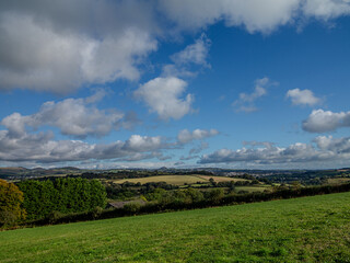 cornish Autumn landscape with clouds