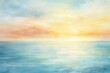 © Rawpixel.com - Ocean and sunset watercolor background painting backgrounds outdoors.