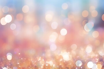 Wall Mural - Pastel glitter bokeh christmas bright illuminated.