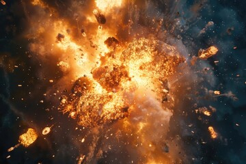 Poster - A massive explosion of flames, capturing the intensity of a large fire