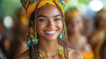 brazilian independence day celebration featuring vibrant festivities including dancers in traditional attire colorful decorations and a joyful crowd expressing gratitude for freedom