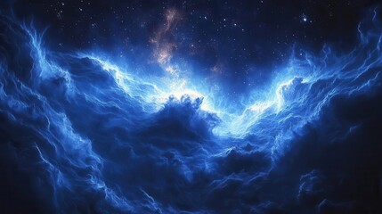 Wall Mural - breathtaking view of the milky way galaxy illuminating the night sky stars twinkling in a cosmic dan