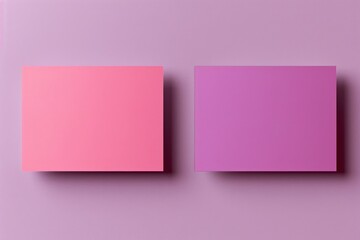 Poster - Pink paper squares on a deep purple background