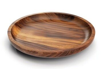 Poster - A simple wooden bowl resting on a table surface