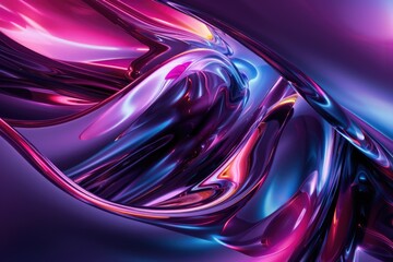 Poster - Close-up view of a shiny object on a purple background