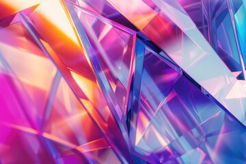 Poster - Close-up shot of vibrant colors and shapes forming an abstract design