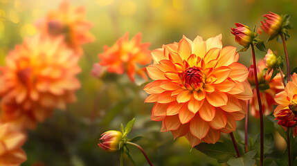 Wall Mural - Autumn - Dahlia flowers