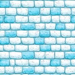 Poster - Intense white texture repeats on a seamless brick wall.