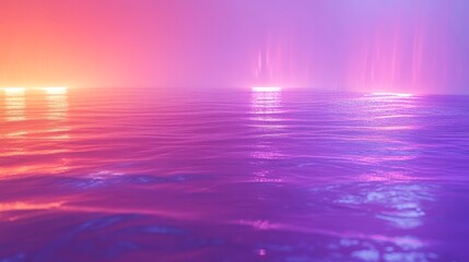 Wall Mural - A beautiful, colorful ocean with a purple hue