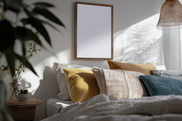 Frame Mockup - White Background, Cozy Interiror