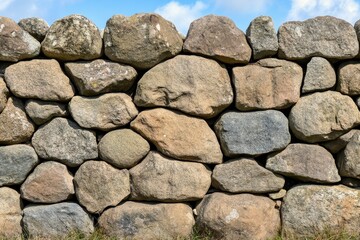 In the Yorkshire Dales, a dry stone wall is the focal point of a shot taken from the edge of an old dirt road.