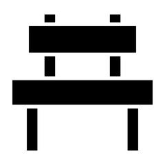 Poster - Bench Glyph Icon Design