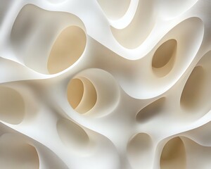 Leinwandbilder - Contemporary oblong shapes, soft and smooth, highdefinition, randomized placement, high contrast edges, accentuating geometry