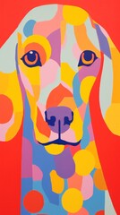 Wall Mural - Beautiful dog wallpaper painting mammal animal.