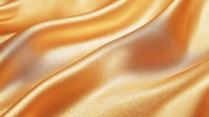 Wall Mural - soft, smooth, golden satin fabric with elegant folds.