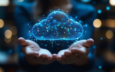 Fototapete - Cloud transformation imagery showing businesses advancing through digital solutions to achieve enhanced agility and streamlined operations