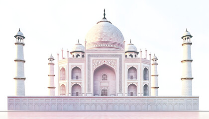 illustration of the taj mahal on white background