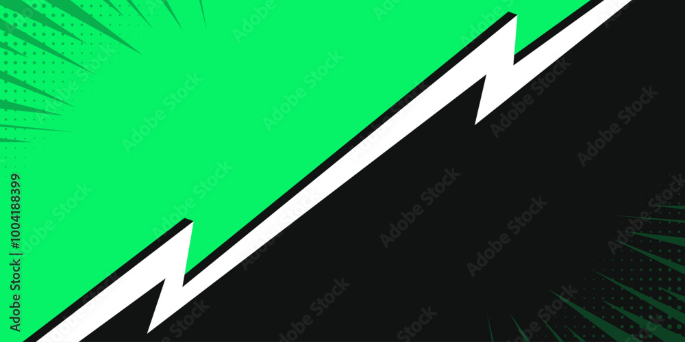 Vs. Split Background Dynamic VS Background for Sports and Competition. Green and Black ...