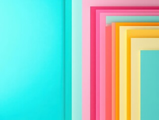 Aufkleber - Layered paper gradients, soft transitions, 3D illustration