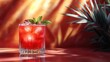 © julija - illustration of a refreshing cocktail drink artfully garnished capturing the essence of relaxation and enjoyment ideal for beverage promotions