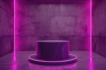 Poster - Japanese neon background lighting purple architecture.