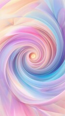 Canvas Print - Soft Swirl of Pastel Colors in Abstract Design