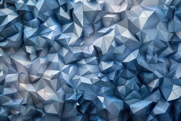 Poster - Abstract Blue Geometric Background with Angular Shapes