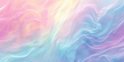 Poster - soft pastel waves of colorful abstract background