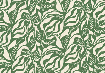 seamless hand drawn minimal abstract organic shapes pattern. collage contemporary print. fashionable