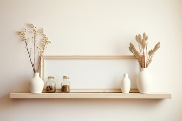 Wall Mural - Shelf frame jar decoration.