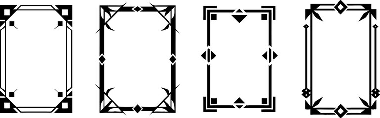Poster - Set of geometric frames, in art deco style