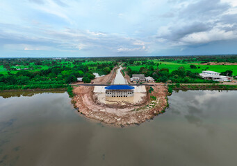 view of the river in the park.