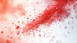 © savittree - A burst of vibrant red particles suspended mid-air, creating a dynamic and energetic visual effect on a clean background.