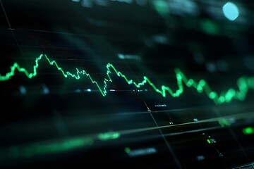 Poster - Green Stock Market Line Chart