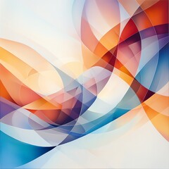 Poster - A vibrant abstract composition featuring smooth curves and soft colors, ideal for modern design projects or artistic themes.