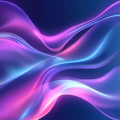 Aufkleber - Vibrant abstract waves in shades of pink and blue, creating a dynamic and fluid background suitable for digital art.