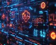 © Nawarit - Telehealth services with glowing holographic health data and digital diagnostics  Futuristic  Hologram  Minimalist