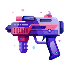 Wall Mural - Plasma rifle icon in flat style 