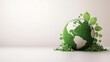 © FoxGrafy - Eco-friendly globe with green foliage and grass elements