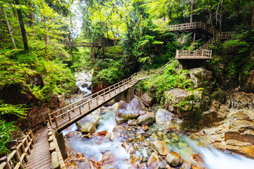 Ryujin Falls in Nakatsugawa City Japan