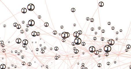 Aufkleber - Telecommunication concept with abstract network structure